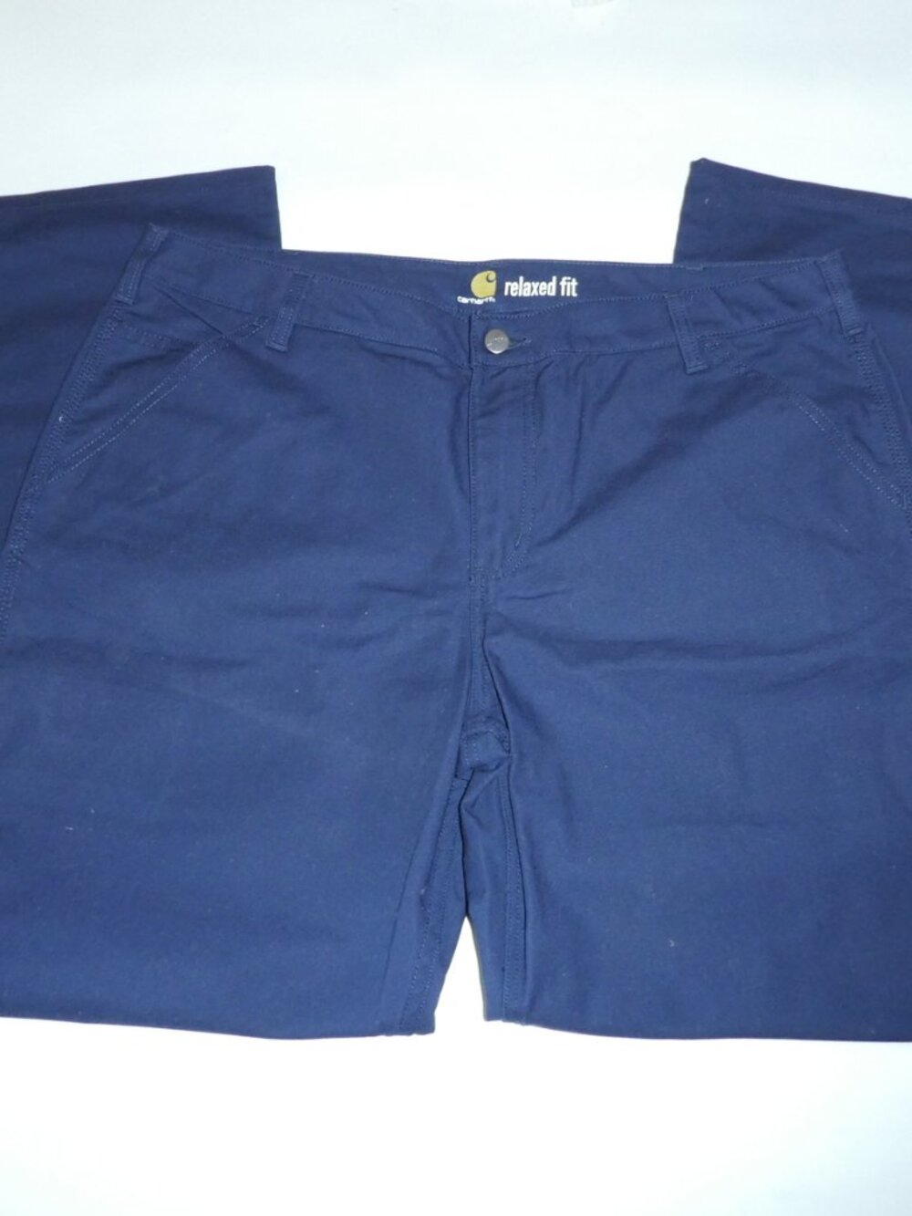 Carhartt Relaxed Fit Stretch Canvas Trousers - Navy